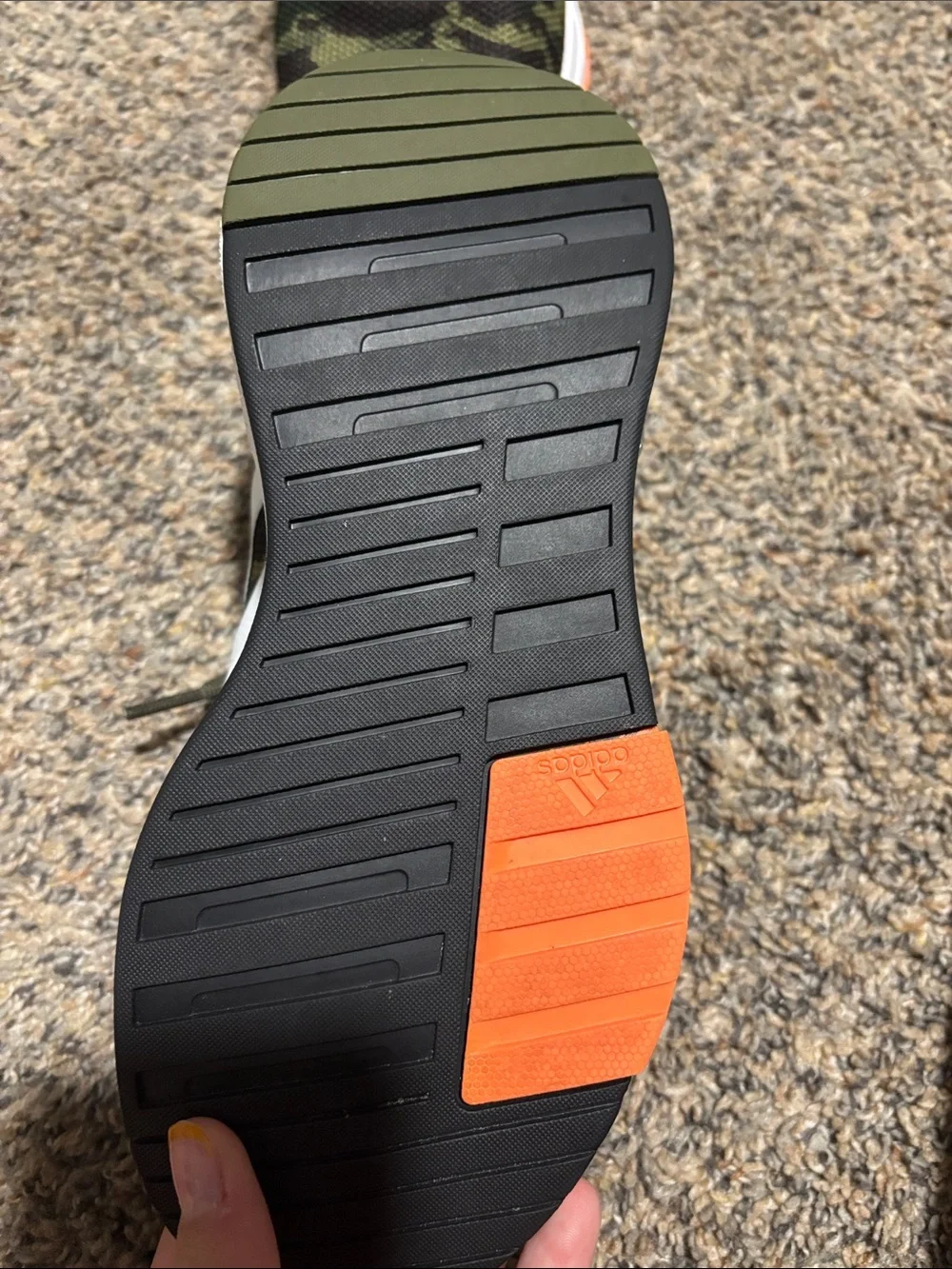 adidas Kids Camouflage Sneakers in Green and Orange